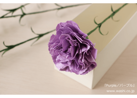 【即日発送可】和紙の花／一輪のカーネーション 全4色