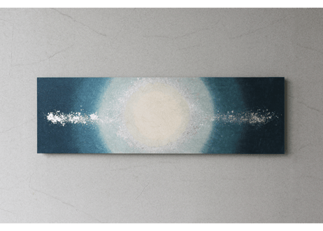 和紙アートパネル「夜月－Yozuki」　Washi Wall Art Panel　910×280