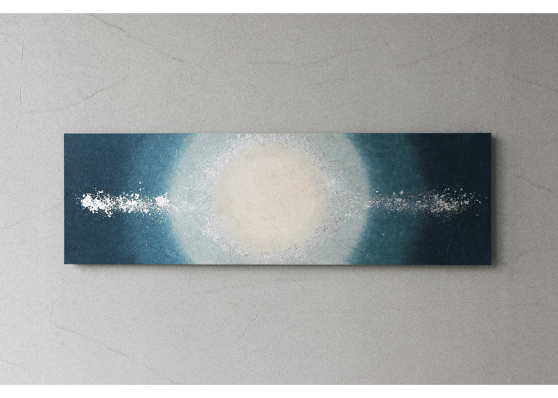 和紙アートパネル「夜月－Yozuki」 Washi Wall Art Panel 910×28