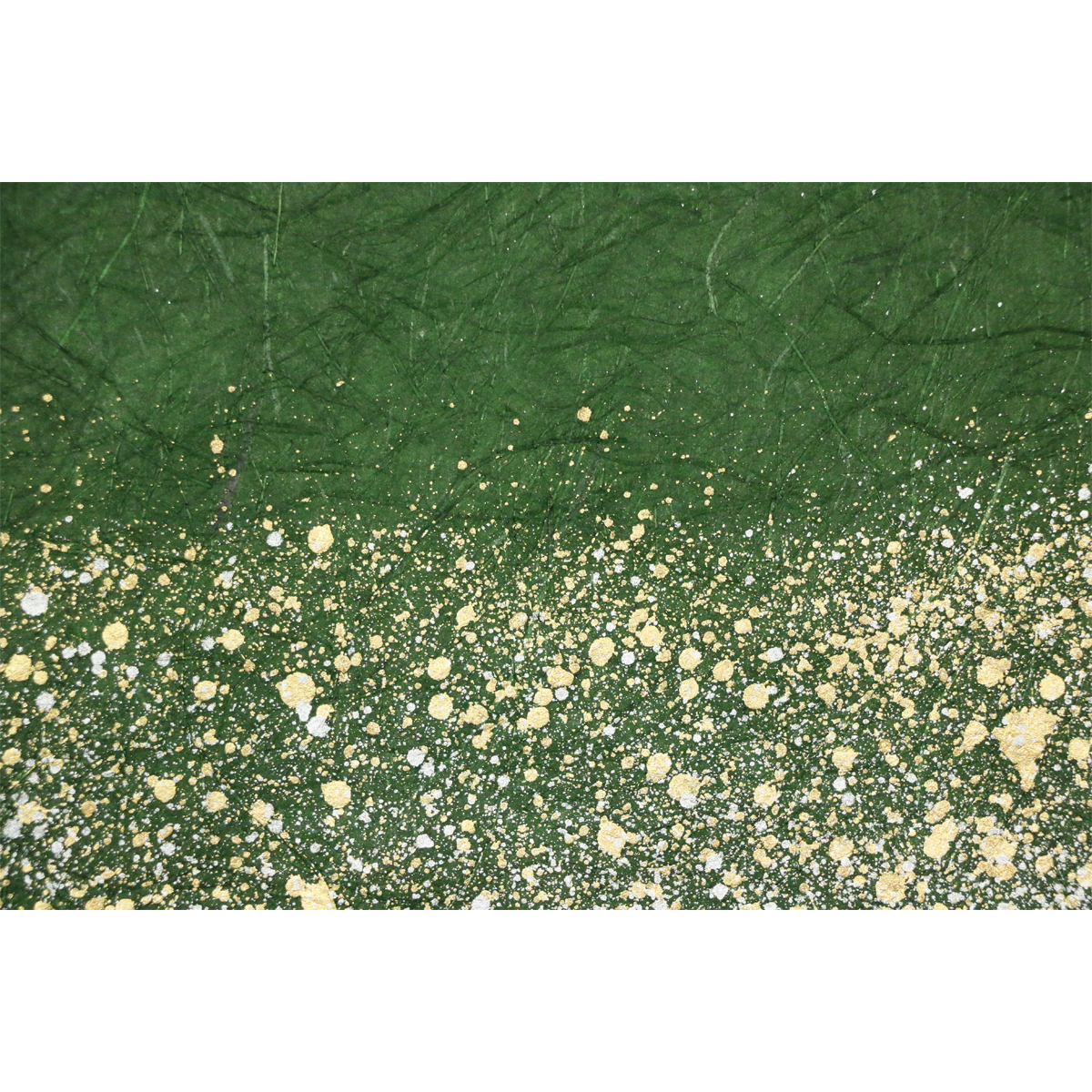 緑色布製記録簿 創作デザイン和紙 緑色・しぶき（商品番号：as-160102) | Washi