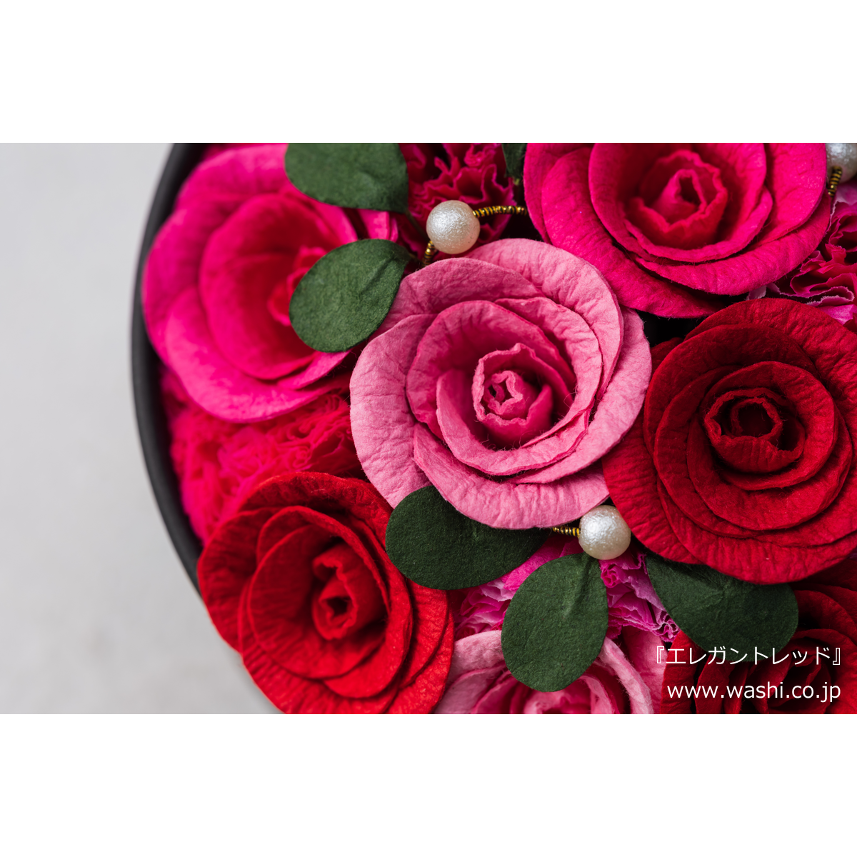 即日発送可】和紙の花／ミニバラのフラワーボックス 全2色 | Washi あ
