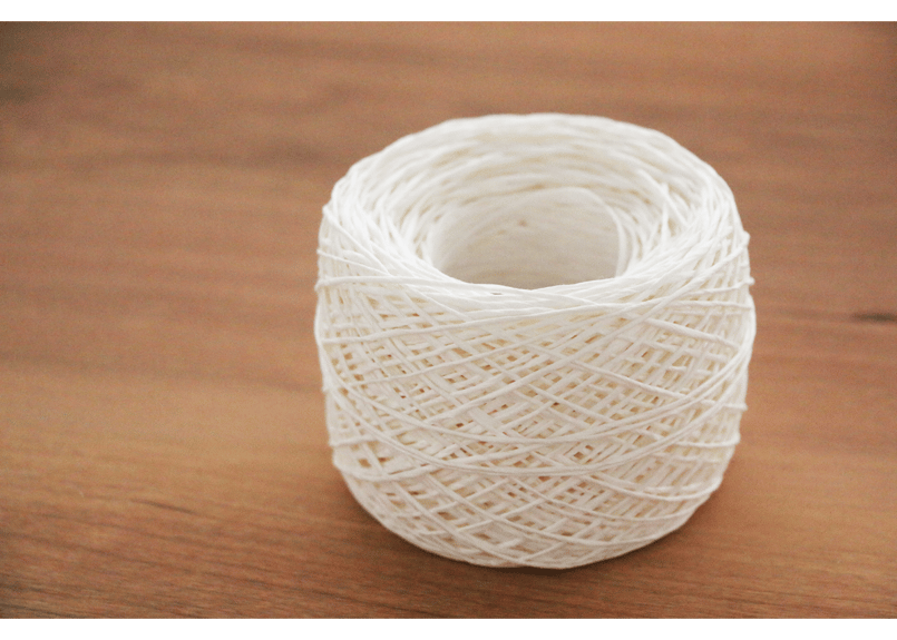 紙糸（白）太さ1mm | Washi あさくら