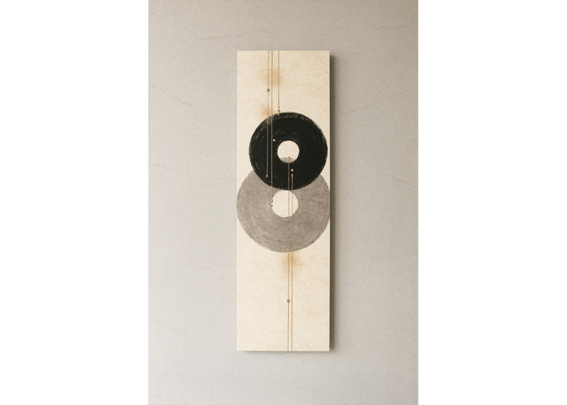和紙アートパネル「輪－Rin」 Washi Wall Art Panel 910×280 |