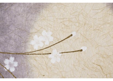 和紙アートパネル「夜桜－Yozakura」　Washi Wall Art Panel　910×280