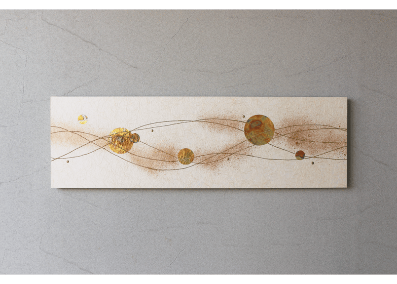 和紙アートパネル「輝－Kagayaki」 Washi Wall Art Panel 910×2