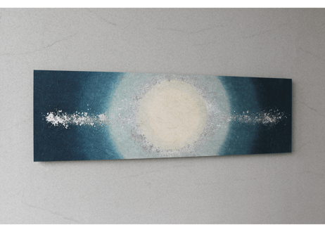 和紙アートパネル「夜月－Yozuki」　Washi Wall Art Panel　910×280