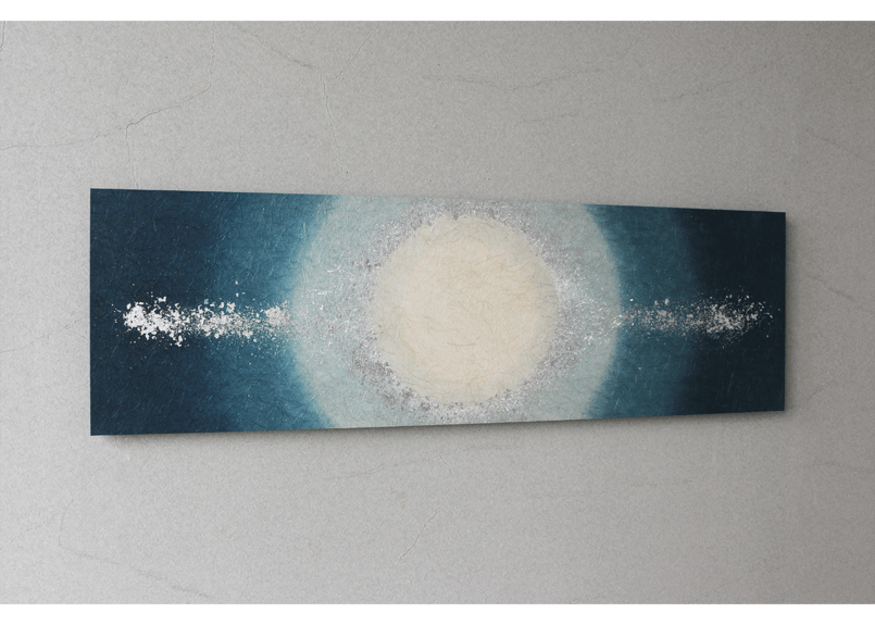 和紙アートパネル「夜月－Yozuki」 Washi Wall Art Panel 910×28