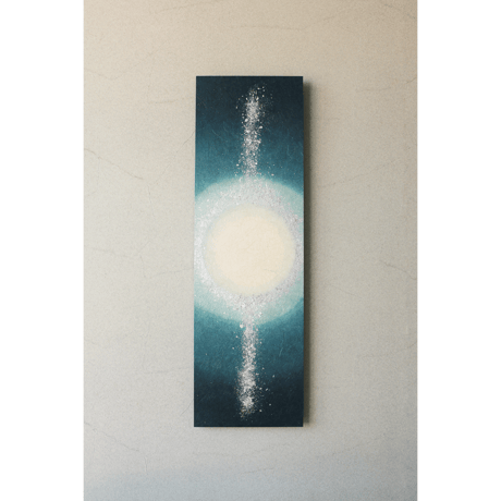 和紙アートパネル「夜月－Yozuki」　Washi Wall Art Panel　910×280