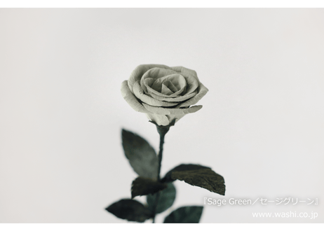 【即日発送可】和紙の花／一輪のアンティーク・ローズ 全3色