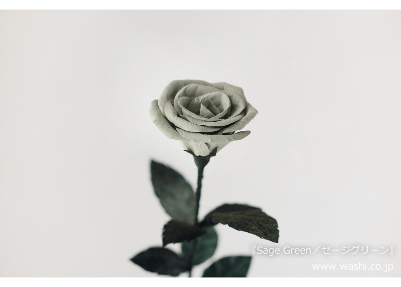 即日発送可】和紙の花／一輪のアンティーク・ローズ 全3色