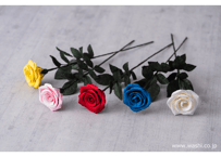 【即日発送可】和紙の花／一輪のバラ 全5色