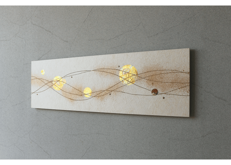 和紙アートパネル「輝－Kagayaki」 Washi Wall Art Panel 910×2