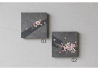 押し花和紙ミニアートパネル「ほのか－honoka」　Washi Mini Art Panel　150×150 全2種