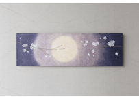 和紙アートパネル「夜桜－Yozakura」　Washi Wall Art Panel　910×280