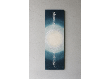 和紙アートパネル「夜月－Yozuki」　Washi Wall Art Panel　910×280