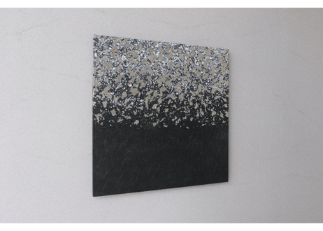 和紙アートパネル「雪月－Setsugetsu」　Washi Wall Art Panel　450×450