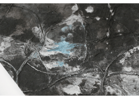 和紙アートポスター「蒼銀の凸凹」程よいA3サイズ（額縁無し）