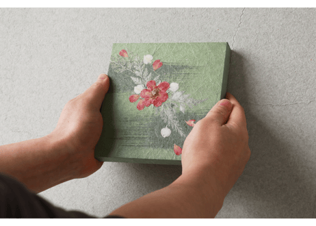 押し花和紙ミニアートパネル「のどか－nodoka」　Washi Mini Art Panel　150×150 全2種