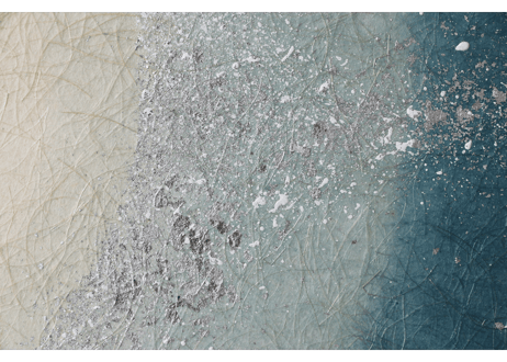 和紙アートパネル「夜月－Yozuki」　Washi Wall Art Panel　910×280