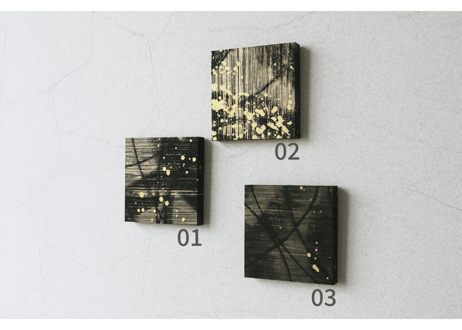 和紙ミニアートパネル「玄－gen」　Washi Mini Art Panel　150×150 全3種