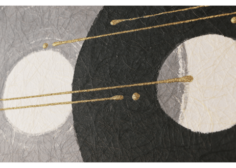 和紙アートパネル「輪－Rin」　Washi Wall Art Panel　910×280