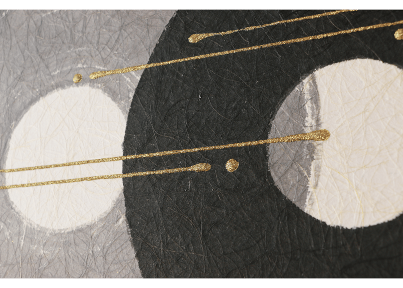 和紙アートパネル「輪－Rin」 Washi Wall Art Panel 910×280 |