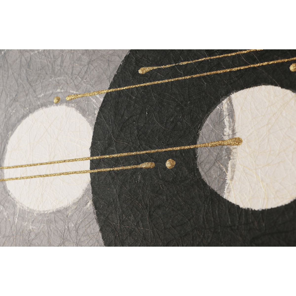 和紙アートパネル「輪－Rin」 Washi Wall Art Panel 910×280 |