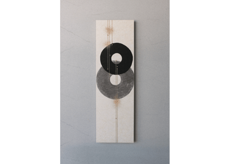 和紙アートパネル「輪－Rin」　Washi Wall Art Panel　910×280