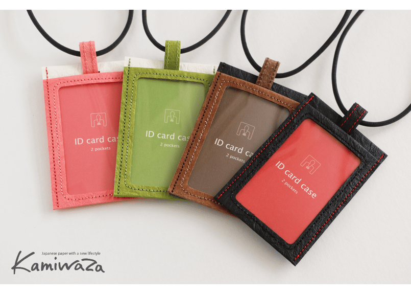 Kamiwaza 和紙製IDカードケース／ID card Holder（タテ型） 全4