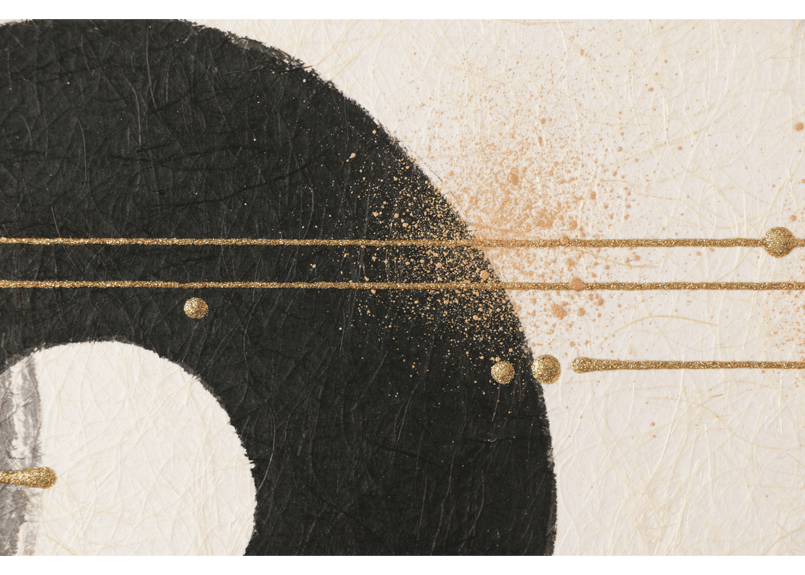 和紙アートパネル「輪－Rin」 Washi Wall Art Panel 910×280 |
