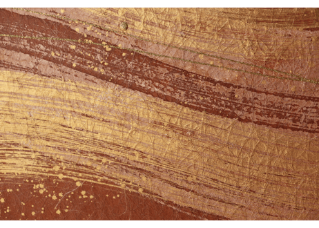 和紙アートパネル「悠久 金彩－Yukyu kinsai」　Washi Wall Art Panel　910×280