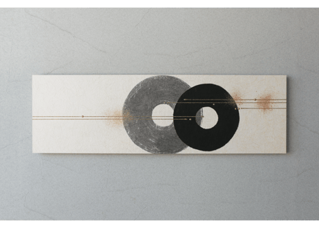 和紙アートパネル「輪－Rin」　Washi Wall Art Panel　910×280