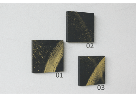 和紙ミニアートパネル「兆し－kizashi」　Washi Mini Art Panel　150×150 全3種
