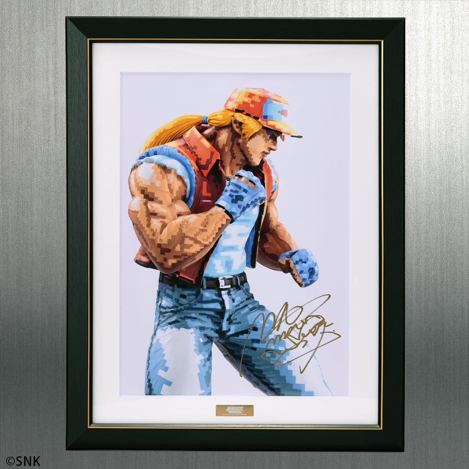 BGC93 デビット・リー シルクスクリーン 開花 AP 直筆サイン 額装 大迫力！A3ファインアート額装（ドット絵彩色テリー・ボガード
