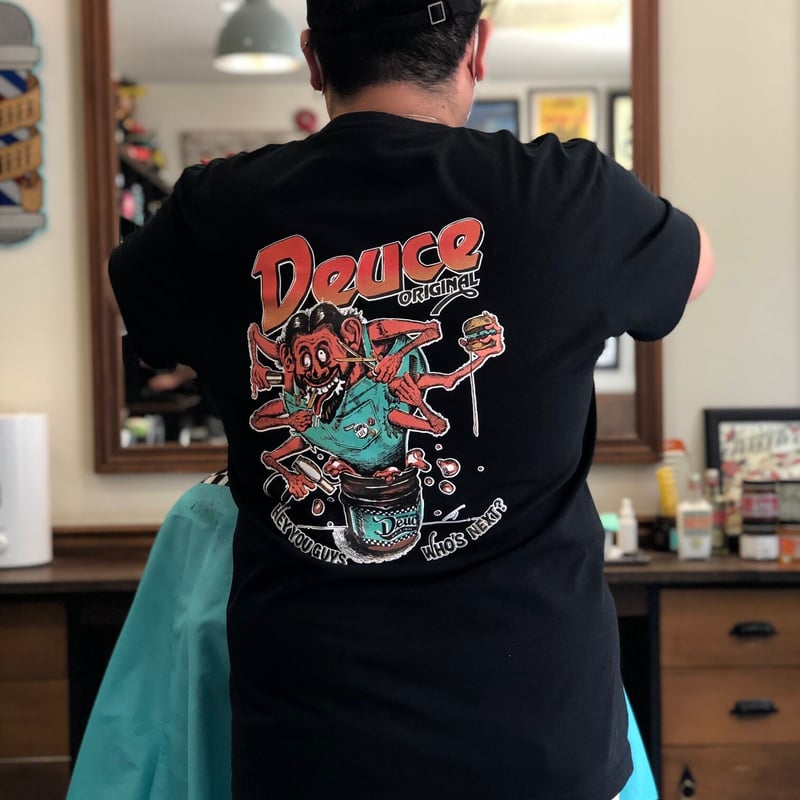DEUCE ORIGINAL TEE BLACK | ローカルバーバーヒラカワ