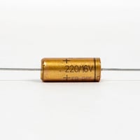 Elko ROE 220uF/16v 85° axial コンデンサー