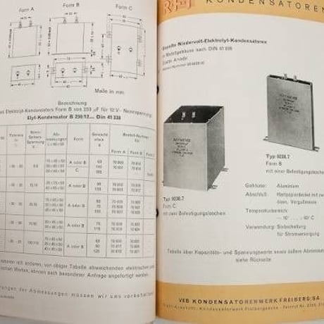 RFT コンデンサー データブック 1954年