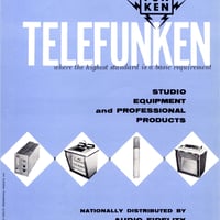 TELEFUNKEN STUDIO EQUIPMENT AND PROFESSIONAL PRODUCTS 1959