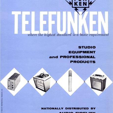 TELEFUNKEN STUDIO EQUIPMENT AND PROFESSIONAL PRODUCTS 1959