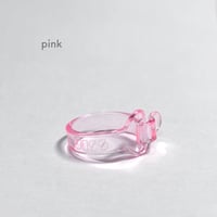 結束バンドのリング  ピンク