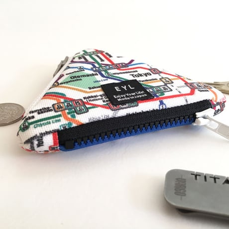EYL Triple Pocket Pouch【COIN】 Tokyo Subway Map
