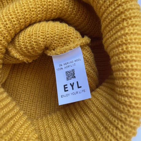 Knit Cap "Sweetness" Glow in the Yellow