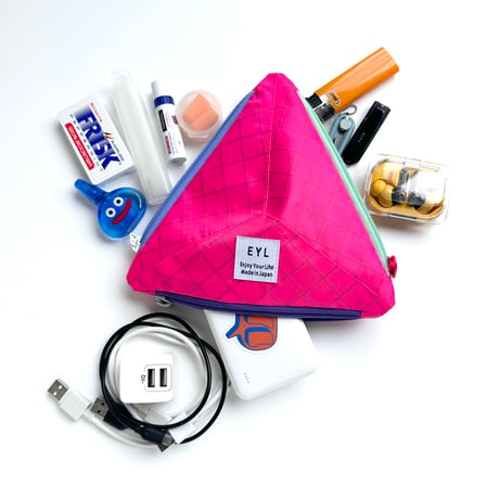 EYL Triple Pocket Pouch【M】ECOPAK Hot Pink