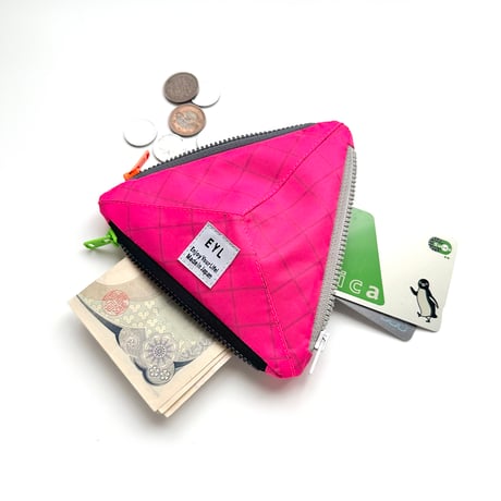 EYL Triple Pocket Pouch【S】Hot Pink