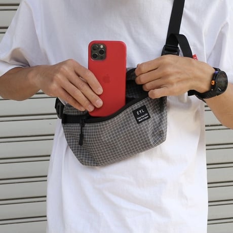 EYL "Waist Bag" 210D HDPE X-Grid Gray