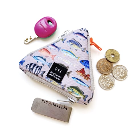 EYL triangle coin purse "Fish Book"