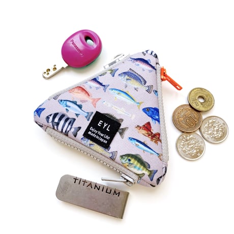EYL Triple Pocket Pouch【COIN】Fish Book