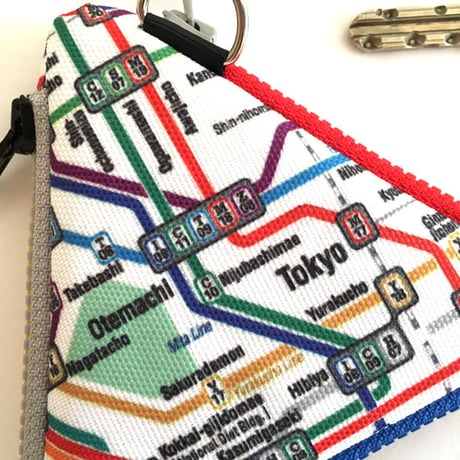 EYL Triple Pocket Pouch【COIN】 Tokyo Subway Map
