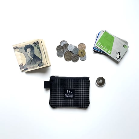 EYL mini wallet "One Shot" Dyneema X-grid Black