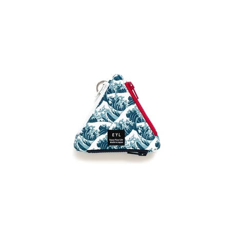 EYL Triple Pocket Pouch【COIN】 Hokusai Waves
